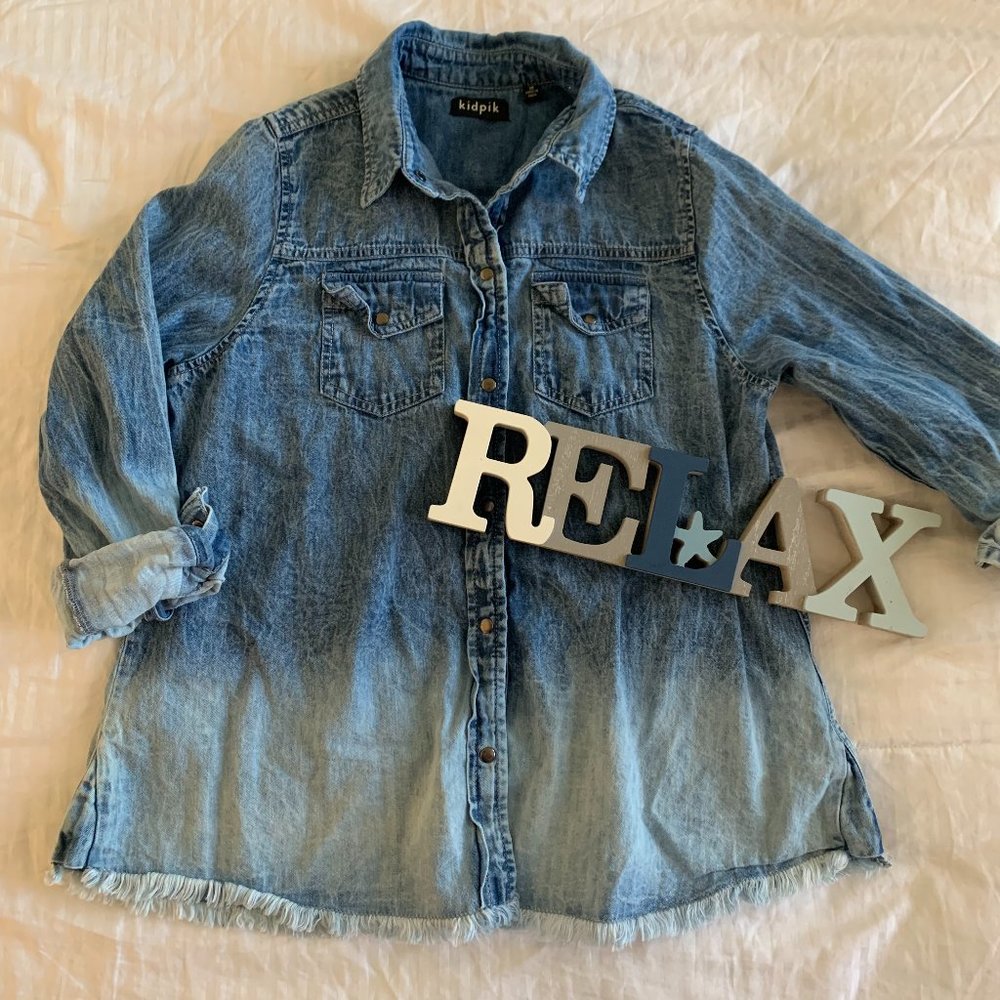 Girls Ombre Denim Shirt by Kidpik